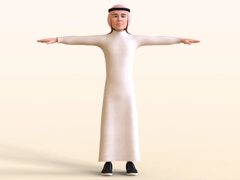 Toon Arap Şeyhi 3D Model