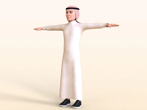 Toon Arab Sheik 3D Model