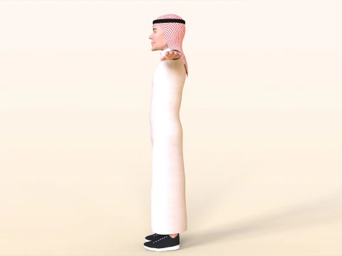 Toon Arab Sheik 3D Model