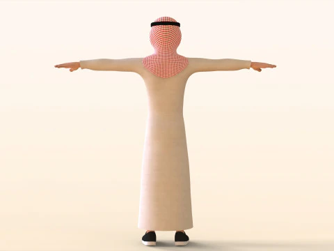 Toon Arab Sheik 3D Model