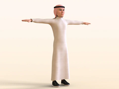 Toon Arab Sheik 3D Model
