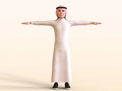Toon Arab Sheik 3D Model