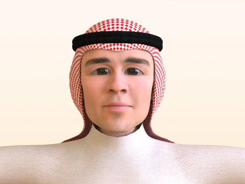 Toon Arab Sheik 3D Model