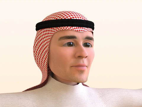 Toon Arab Sheik 3D Model