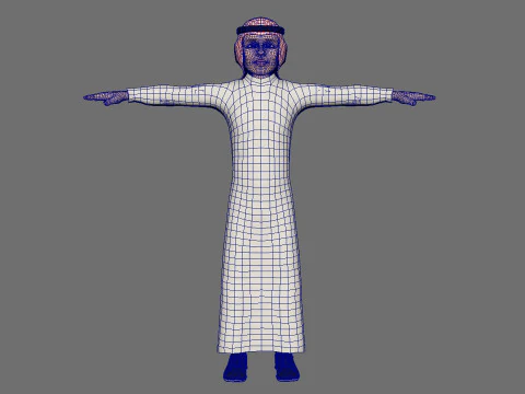 Toon Arab Sheik 3D Model
