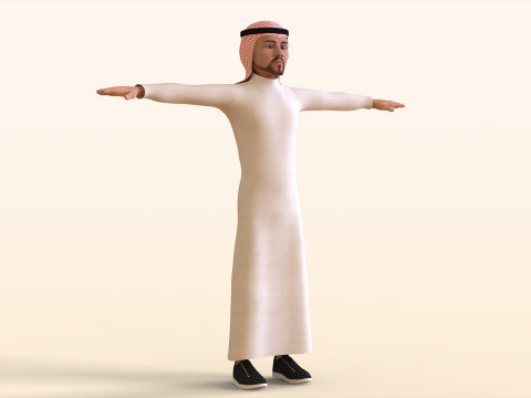 Toon Emirati Man Model 3D