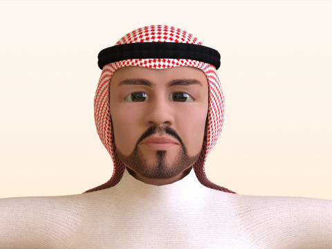 Toon Emirati Man Model 3D