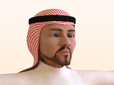 Toon Emirati Man Model 3D