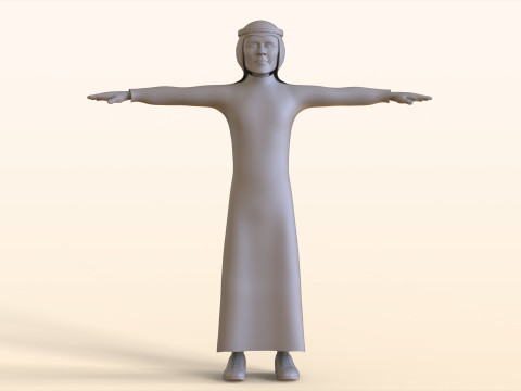 Toon Emirati Man Model 3D