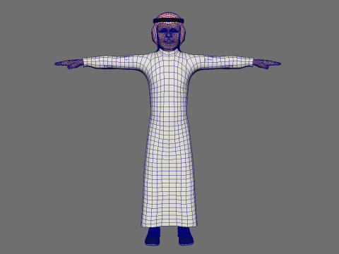 Toon Emirati Man Model 3D