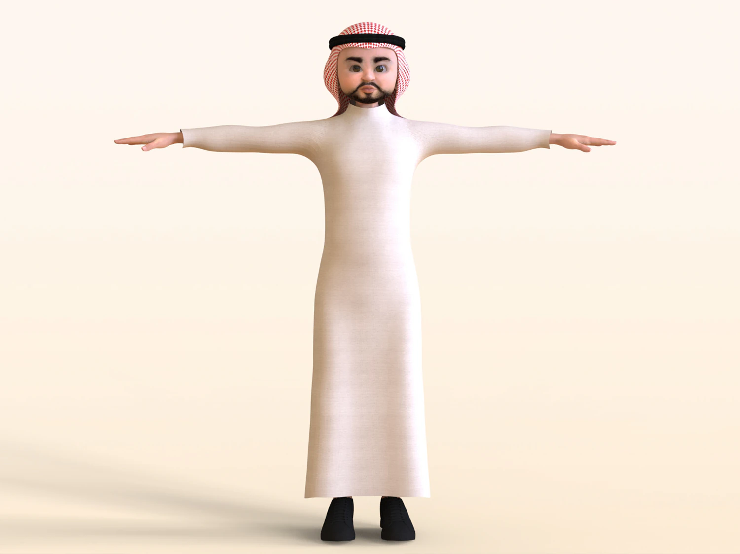 Toon Middle east Man 3D Model .c4d .max .obj .3ds .fbx .stl .blend