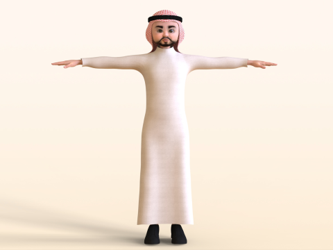 Toon Middle east Man 3D 模型