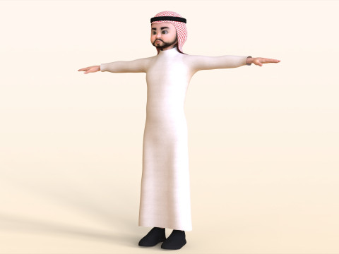 Toon Middle east Man Modelo 3D