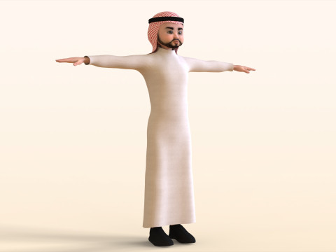 Toon Middle east Man Modelo 3D
