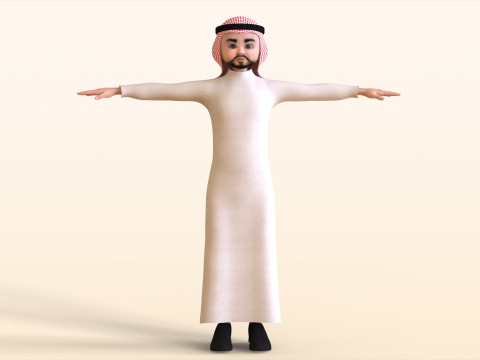 Toon Middle east Man Modelo 3D