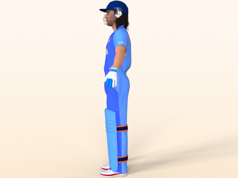 Cricket Batsman Dhoni 3D Модель
