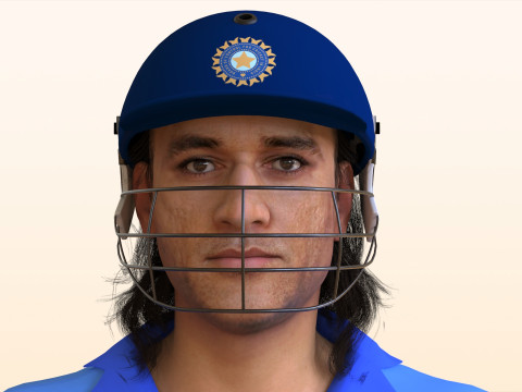 Cricket Batsman Dhoni 3D Модель