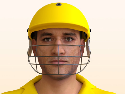 Cricket Batsman Dhoni 3D Модель
