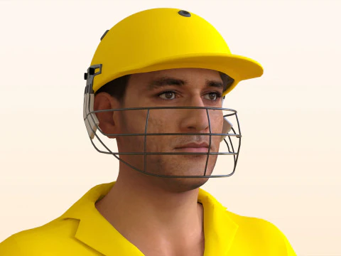 Dhoni, battitore di cricket Modello 3D