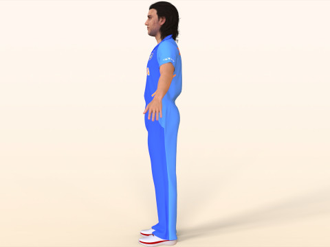 Cricket Player Dhoni Modelo 3D