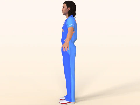 Cricket Player Dhoni 3D Model