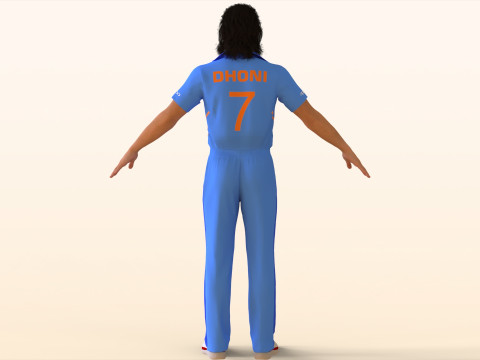 Cricket Player Dhoni Modelo 3D