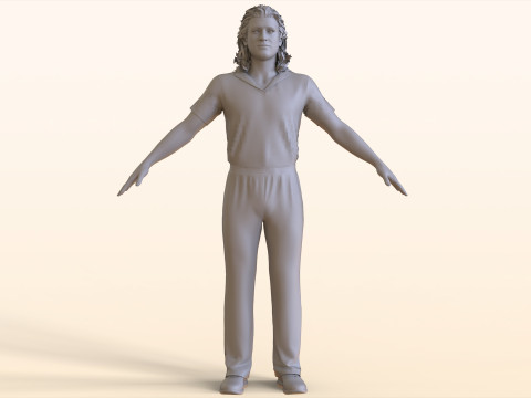 Cricket Player Dhoni Modelo 3D