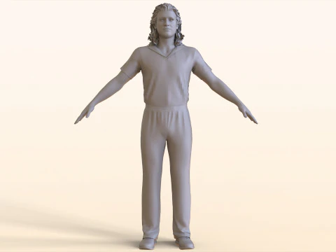 Cricket Player Dhoni 3D Model