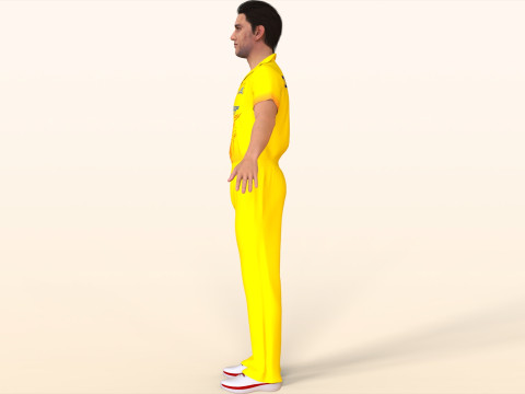 Cricket Player Dhoni Modello 3D