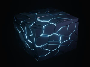 cubo resplandeciente Modelo 3D
