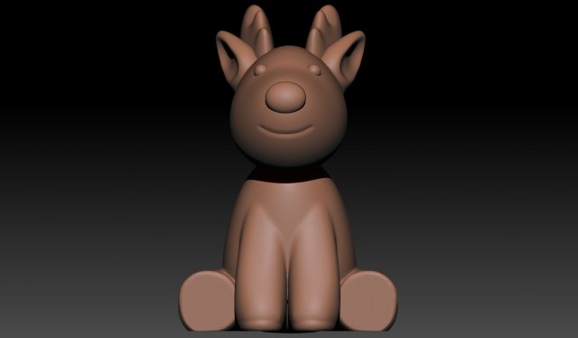 Christmas Deer Modelo de Impressão 3D .c4d .max .obj .3ds .fbx .stl .blend 