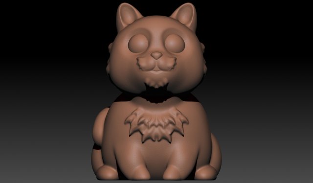 Cat 3Dプリントモデル .c4d .max .obj .3ds .fbx .stl .blend 