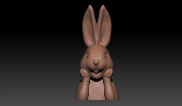 Rabbit 3Dプリントモデル .c4d .max .obj .3ds .fbx .stl .blend 