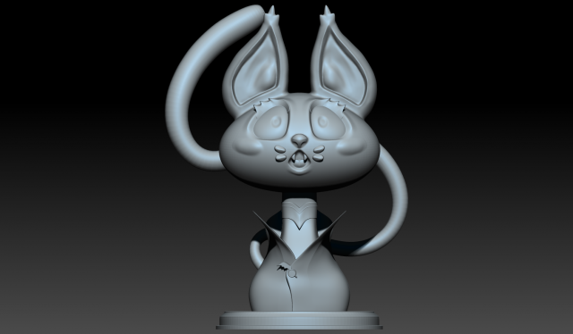 Vampire Cat statue 3D 프린트 모델 .c4d .max .obj .3ds .fbx .stl .blend 