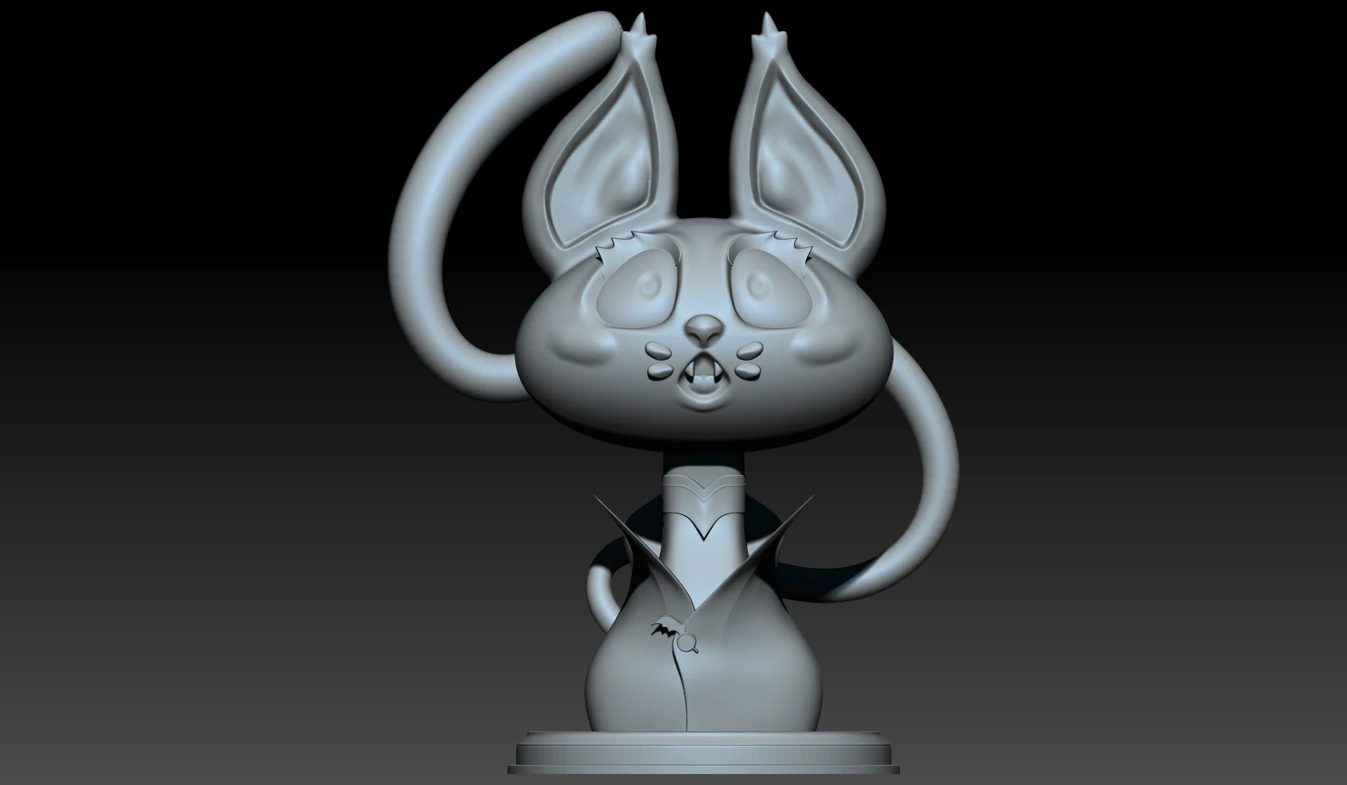 Vampire Cat statue 3D Print Model .c4d .max .obj .3ds .fbx .stl .blend 