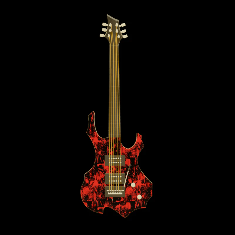 Guitar Punk The Best 3D Model .c4d .max .obj .3ds .fbx .stl .blend