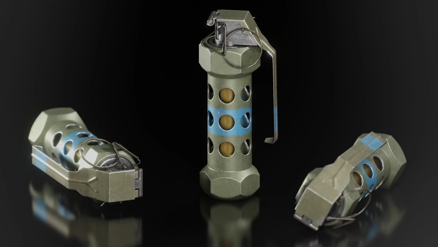 FLASHBANG M84 3D Model .c4d .max .obj .3ds .fbx .stl .blend