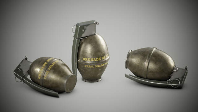 Grenade M61 3D Модель .c4d .max .obj .3ds .fbx .stl .blend 