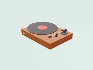 Vinyl record player 3D Модель