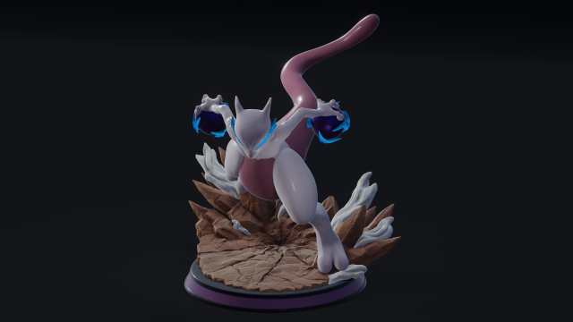 Pokemon - Mewtwo 3D Print Model in Monsters & Creatures 3DExport