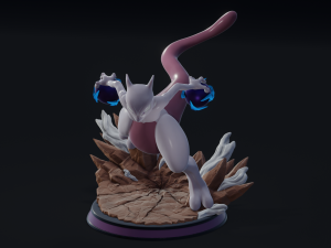 MEWTWO - FANART 3Dプリントモデル