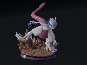 MEWTWO - FANART 3Dプリントモデル