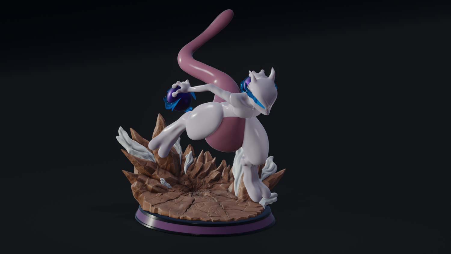 mewtwo - pokemon fanart 3D Print Model in Monsters & Creatures 3DExport