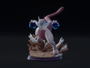 MEWTWO - FANART 3Dプリントモデル