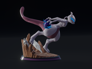 MEWTWO - FANART 3Dプリントモデル