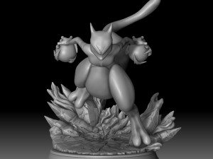 MEWTWO - FANART 3Dプリントモデル