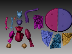 MEWTWO - FANART 3Dプリントモデル