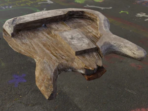 Vecchia chitarra distrutta rotta Modello 3D