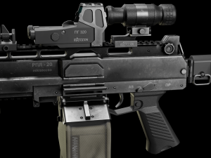 RPL - 20 Kalashnikov rifle 5-45 mm 3D Model