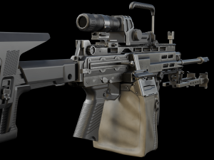 RPL - 20 Kalashnikov rifle 5-45 mm 3D Model